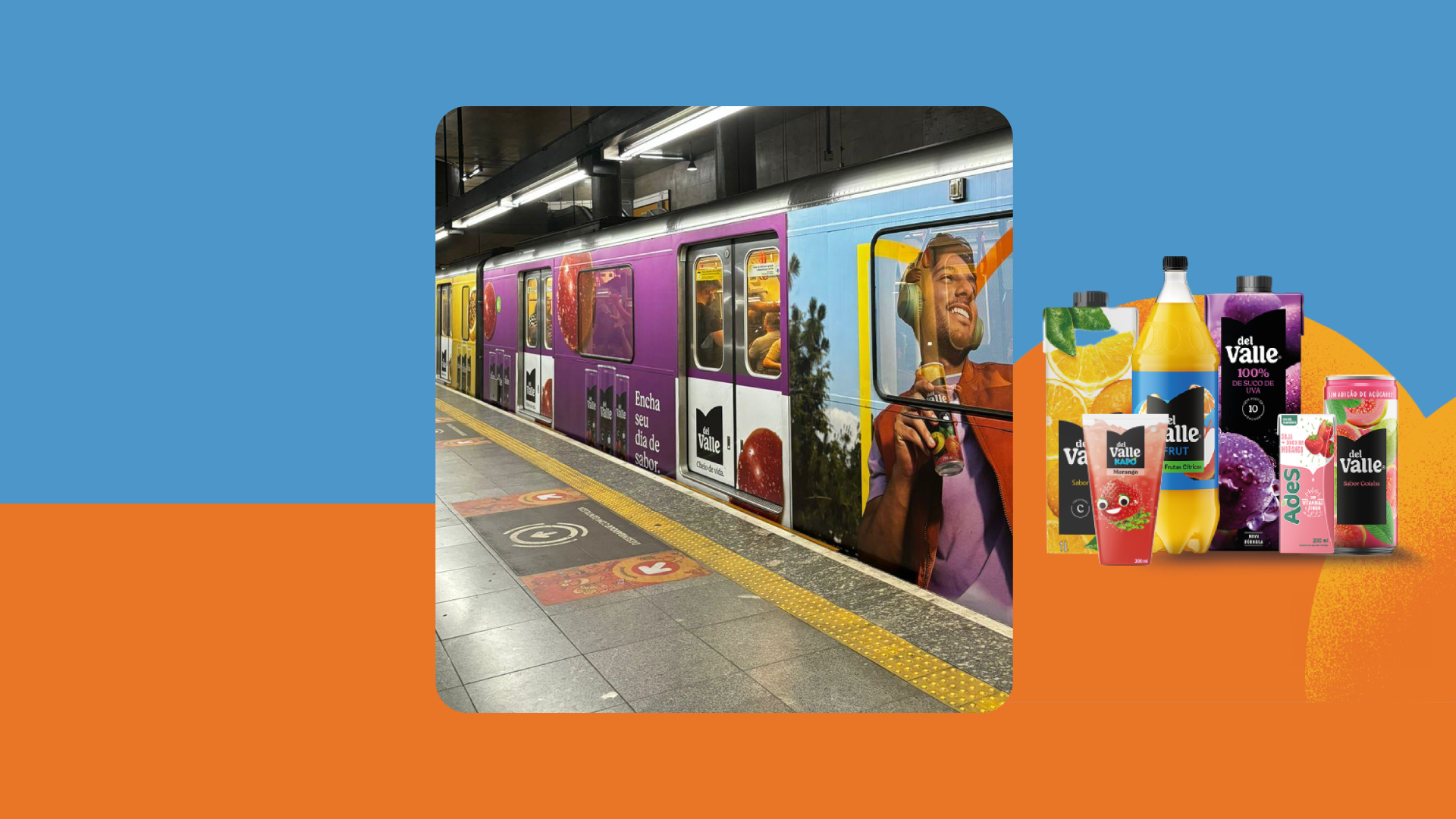 Del Valle leva refrescância e sabor para o metrô de São Paulo