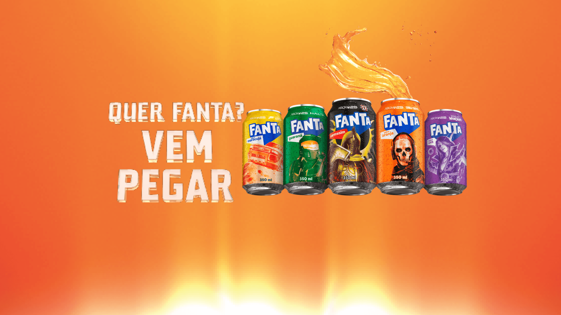 Fanta: nova campanha traz latas colecionáveis inspiradas no universo Xbox