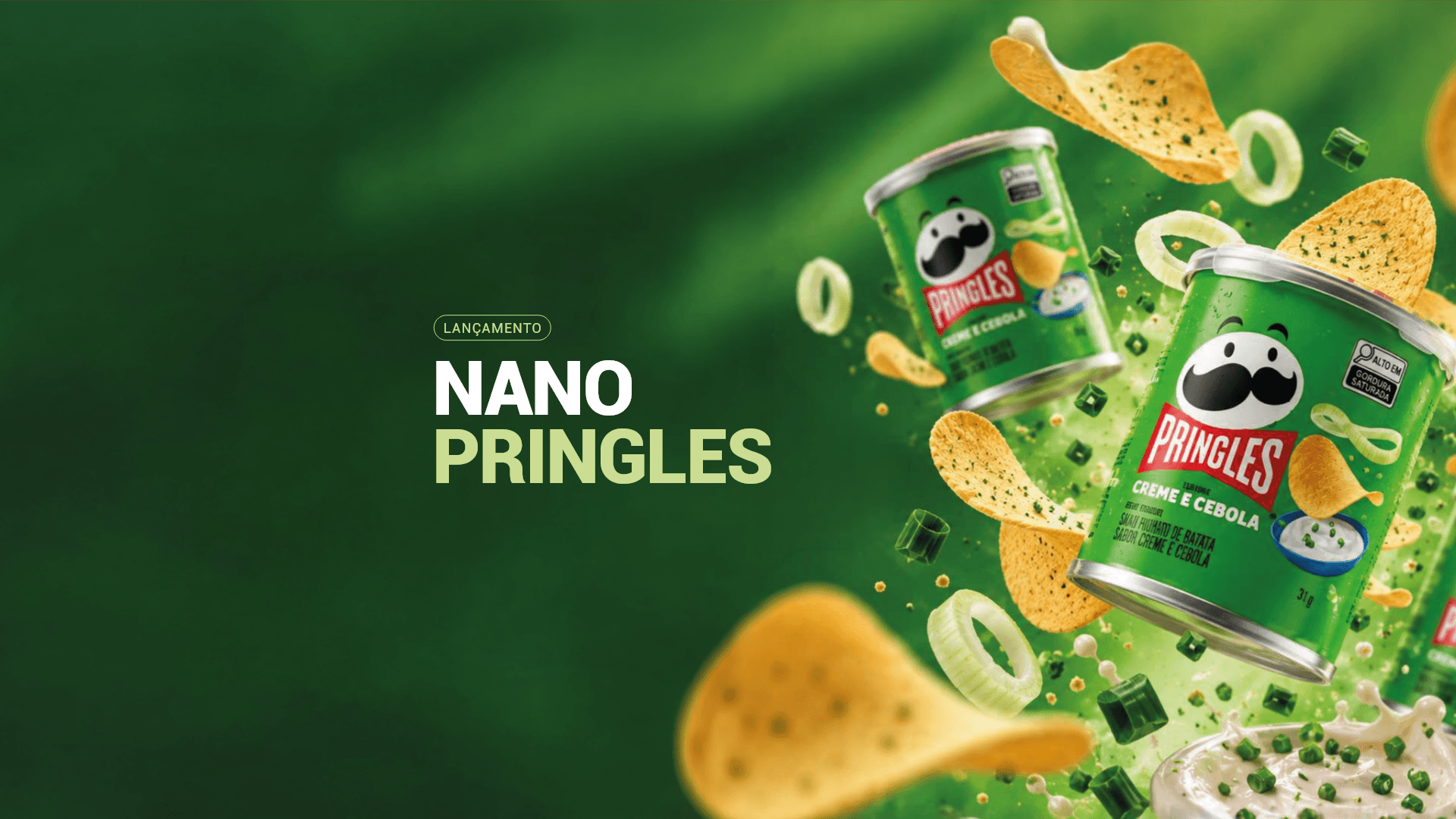 A Nano Pringles Creme e Cebola chegou ao nosso portfólio multicategorias