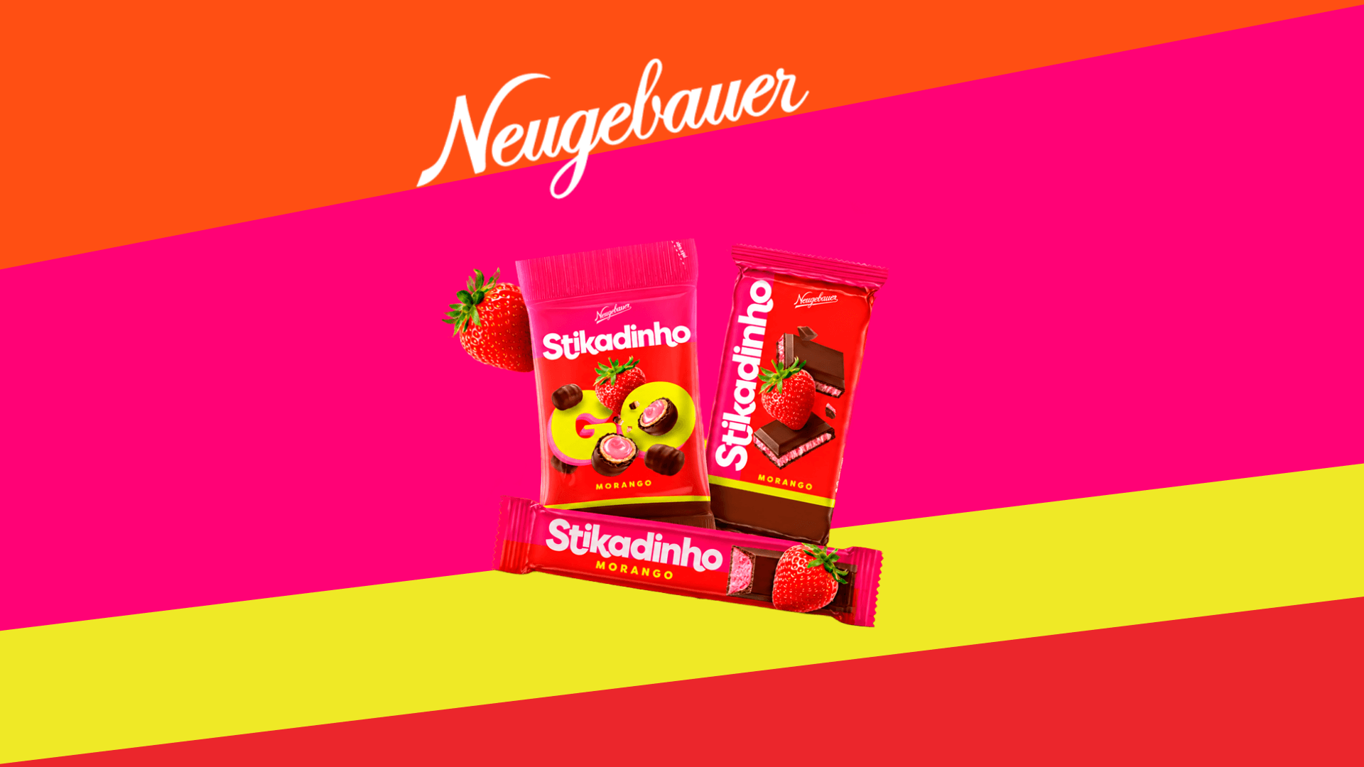 Stikadinho: o famoso chocolate com recheio de morango agora também faz parte do nosso portfólio multicategorias